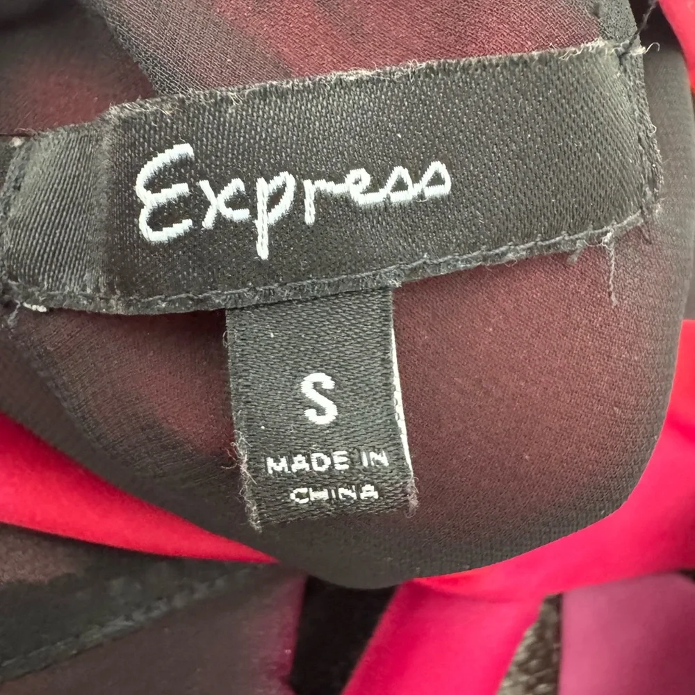 Express Red Ruffled Halter Top - Picture 6 of 7